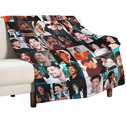 Louis Tomlinson Fleece Blanket Super Soft Fuzzy Warm Cozy Flannel Fleece Bed Blanket Lightweight Decorative Living Room 60x80