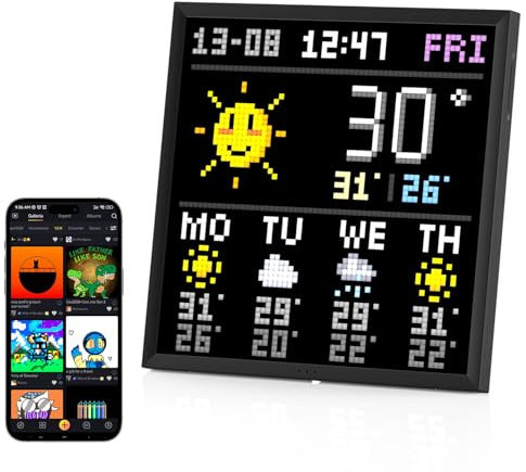 Divoom Pixoo-64 WiFi Pixel Art Display Digital Photo Frame with a 64x64 LED Panel, Unique Lighting Decoration w/App Control