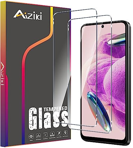 Aiziki [2-Piezas Protector Pantalla para Xiaomi Redmi Note 12s, 0.33 mm Ultra Transparente, Ultra Resistente, Cristal Templado 9H Dureza Protector Xiaomi Redmi Note 12s