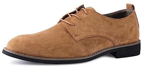 Herren Hochzeit Brogue Schuhe Anzugschuhe Derby Schnürhalbschuhe Oxfords Klassische Business Schuhe Hellbraun 48