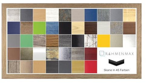 RahmenMax Skane Puzzlerahmen Bilderrahmen Posterrahmen 34x96 cm Sonoma Eiche Dekor Passgenau Handgefertigt inklusive klarer Acryl Verglasung