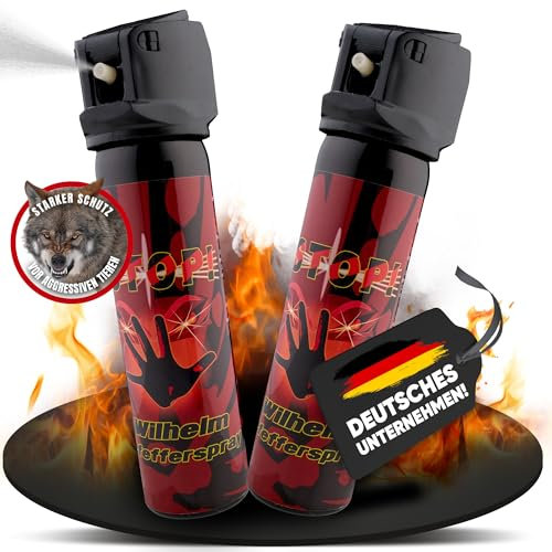 2 x Wilhelm Pfefferspray 60 ml Tierabwehr Selbstverteidigung CS KO Jet