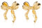 Gold-Silber Schleifen Ohrringe, Klassisches Band Schleifen Ohrstecker Niedlich Süß Schleifenknoten-Ohrringe für Frauen und Mädchen Schmuckgeschenk (Gold)