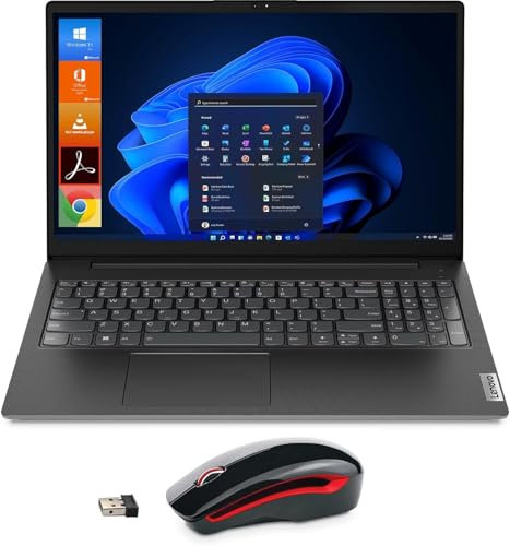 Lenovo V15 G4, Pc Portatile Notebook, Full HD 15,6, Processore Intel i5-13th, 24 GB Ram, 1256 GB (NVMe da 256 GB + SSD da 1 TB), Windows 11 Pro, Office 2021 Pro Plus, Mouse Wireless, Pronto all'Uso
