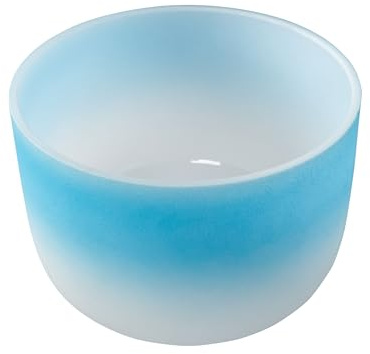 Fame Kristall-Klangschale, 10 Zoll, Blau, G4 440 Hz, aus reinem Quarz, geeignet für Meditation