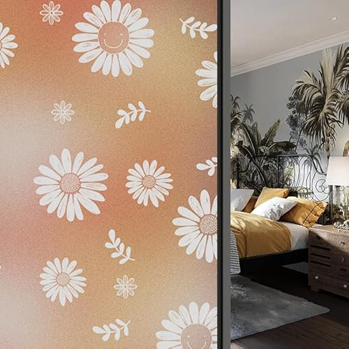 Vinilos para Cristales Color Blanco Anaranjado Vinilo Adhesivo Cristal Privacidad Vinilo Ventana Vinilo Translucido para Ventanas Vinilo para Ventanas Vinilo Autoadhesivo Cristal 50x200cm/2 Pcs