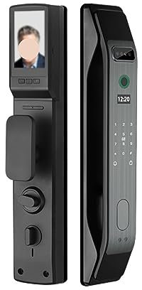 DYBHSD 3D Eletronic Zigbee Door Lock Face Recognition Tuya Biometric Fingerprint Smart Door Lock with Camera Peephole (Color : Cat eye 30-240mm) vision