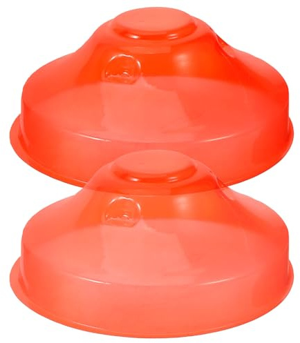 Detektorschutzabdeckung Rot 2 Stück aus Kunststoff für Rauchmelder | Wiederverwendbare Abdeckung, Minimalistisches Design, Schutz gegen Fehlalarme und Vielseitige Nutzung