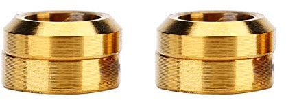 ANKROYU 4PCS Bike Brake Caliper Gaskets, Alloy Brake Caliper Fixed Gasket Spacer, Professional Bike Brake Cliper Gasket, Universal Caliper Fixed Spacer for Bike Accessories (Gold)