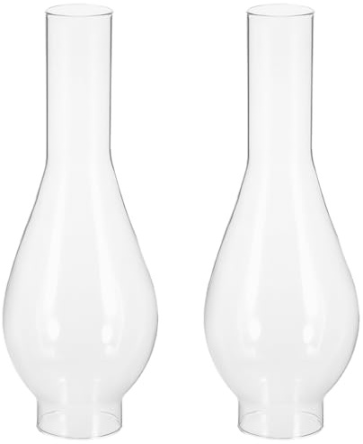Kichvoe Paralume Trasparente 9.65X1.77 in Vetro Per Lampada a Olio Vintage Ricambio Antivento Lampada a Cherosene Accessori Casa E Cucina