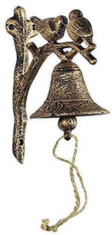 SFQEVHRZ Wandglocke für den Außenbereich Türglocke, Vogel Türklingel Türklingel Bronze Gold Vintage Tier Wandhalterung Bauernhaus Bauernhof Dekoration Dekorative Glocken