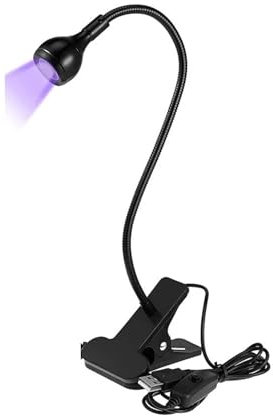 Lámpara de curado ultravioleta ultravioleta, Luz LED UV de 395nm con abrazadera con cuello de cisne, luz negra UV USB de 3W for curado UV, póster de luz negra, pintura fluorescente for curado de uñas