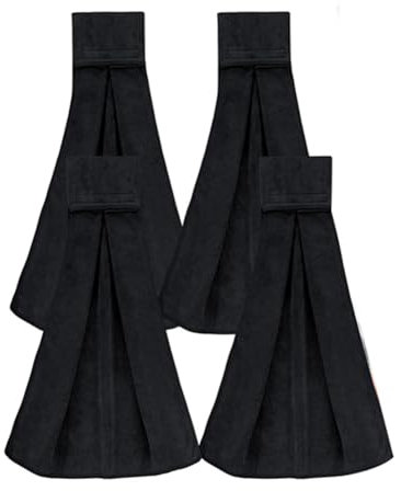 Suoumwa 4-Teiliges Football-Handtuch, Sehr Saugfähig, Quarterback-Football-Handtuch, Weiche Softball-Handtücher für Pitcher, Sport, Golf, Schwarz