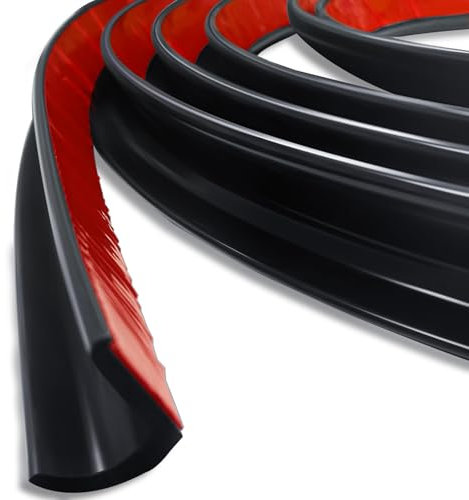 J Shape RV Regenrinne, Selbstklebende Rückseite, Regenrinnen Geeignet für alle Arten von Autos, LKWs, Wohnmobilen und Yachten (Schwarz, 10M)