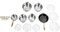 Juego de utensilios de cocina de acero inoxidable, juego de ollas seguras a prueba de palos para cocina casera y restaurante (Glass+stainless steel)
