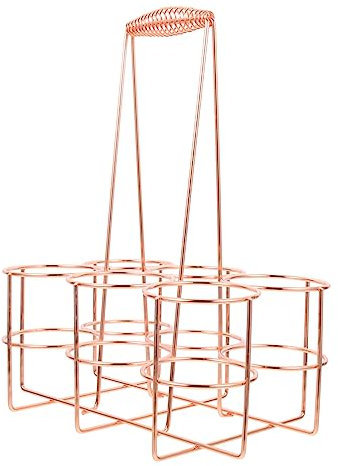 KICHOUSE Weinheber Weinregal für Kühlschrank wiederverwendbar Reisen mit Wasserflaschen Sirup Pumps flaschenhalter Bierflaschenträger Weinspeicherregal Bier lagerhalter Eisendraht Rose Gold
