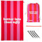 FISURA Großes Strandtuch Better Late Than Ugly aus Mikrofaser, Rosa und Rot, leicht, für Pool, Strand, Camping, Picknick, Anti-Sand, schnelltrocknend, originelles Geschenk, 180 x 100 cm