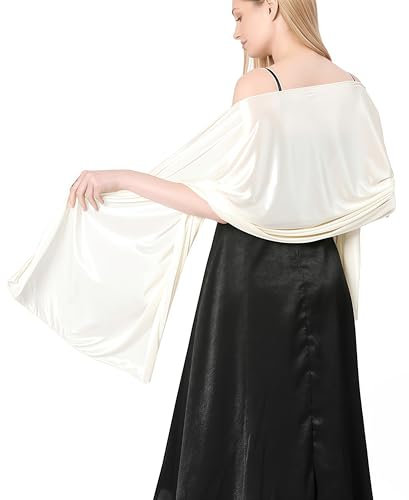 YKDLLF Damen Halstuch Chiffon Sommer Schal Festliche actory Heidi Chiffon Schal Damen Seidenweich und Federleicht Eleganter Halstuch Premium (beige)