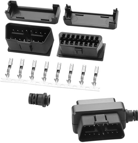 YAODHAOD 16-poliger OBD2 Adapter Stecker，Splitter mit feuerhemmendem Gehäuse, Erweiterungsanschlüsse für Autodiagnose und DIY (OBD Erweitert, 24V)