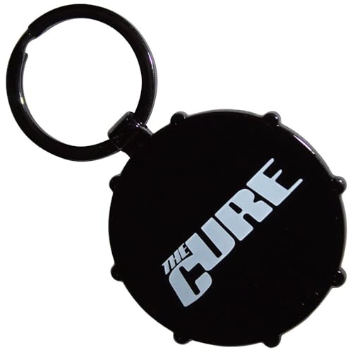 Rock Off officially licensed products The Cure Band Logo Drum Double Sided Keyring Keychain One Size