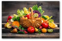 LZJAGXX Modernes Küchen-Wandbild, Gemälde, Obst- und Gemüsekorb, Poster, Leinwanddrucke, Restaurant-Dekoration, Leinwandbild (30 x 40 cm/rahmenlos)