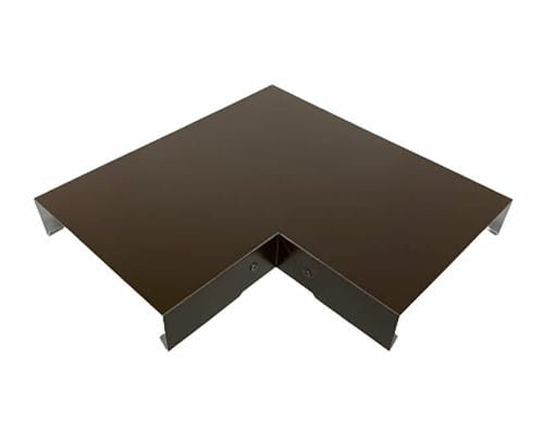 Ecke 90° Mauerabdeckung Attika Aluminium farbig 0,8 mm (Zuschnitt 33 cm, Braun RAL 8014)