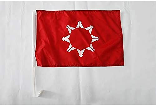 AZ FLAG - Autofahne Sioux Oglala Von South Dakota - 45x30 cm - Indianer Autoflagge 30 x 45 Cm - Auto Flaggen