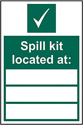'Spill Kit Located At' Sign, Self-Adhesive Vinyl (200mm x 300mm)