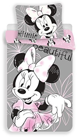 Jerry Fabrics Mickey & Friends Character Kinder Bettwäsche mit Reißverschluss Bettbezug 140 x 200 cm und Kissenbezug 70 x 90 cm, Baumwolle, Multicolored, 200 x 140 x 0.5 cm