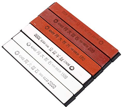 Sharpening Stones,6pcs Sharpening Whetstone Set Oilstone Grindstone Polishing Sharpener Stone Grit 180# 400# 800# 1500# 2000# 3000#