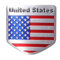 C-FUNN Auto-Emblem-Aufkleber, Metall, Auto-Umrüstung, USA-Flagge