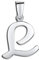 Amberta 925 Sterling Silber Anhänger - Personalisierte Charm Buchstaben für Damen und Männer - Symbole Kombinieren - Stil L