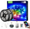 Lepro Smart LED Strip 10M, 5Mx2,Musiksteuerung, Wifi LED Streifen, RGB Dimmbar 300 LEDs, Wlan LED Band, Lichtband Selbstklebend, Lichterkette mit Fernbedienung, Kompatibel mit Alexa, App, Google Home