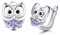 Ohrringe Eule Mädchen Creolen 925 Sterling Silber Kinder Creolen Klein Ohrringe Kreolen für Damen Durchmesser 10,5 mm Klappcreolen Eulen Tier Ohrringe für Damen/Mädchen/Mutter/Tochter