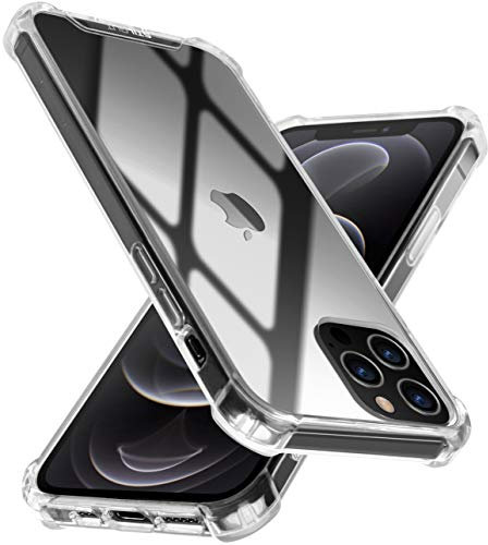 STILGUT Bumper kompatibel mit iPhone 12 & iPhone 12 Pro (6.1) Clear Case, TPU/PC Hülle, Cover, Handyhülle, TPU/PC Case, stoßfeste Hülle, transparent