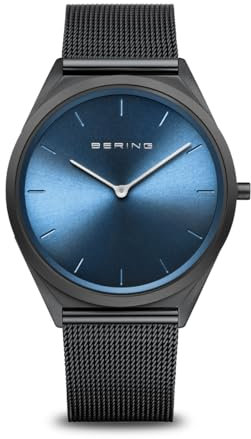 BERING Unisex Uhr Quarz Movement - Ultra Slim Collection mit Edelstahl und Saphirglas 17039-227 - 3 ATM