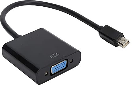 Adaptateur Mini DP vers VGA, Convertisseur Mini DisplayPort vers VGA (mâle vers Femelle) Compatible pour ThinkPad et Autres Appareils avec Interface Mini DP