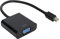 Adaptateur Mini DP vers VGA, Convertisseur Mini DisplayPort vers VGA (mâle vers Femelle) Compatible pour ThinkPad et Autres Appareils avec Interface Mini DP