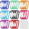 H&W 32 Pcs Carabiner Clip,46mm Small Carabiner Keychain D Ring 8 Colors,Aluminum Durable Spring Snap Hooks with Gift Steel Rings 32pcs for Outdoor Camping Hiking Fishing