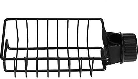 Organisateur de panier d'évier, porte-éponge de robinet de taille raisonnable robuste pour salle de bain pour brosse à savon pour cuisine(Noir RY-SLZW-H)