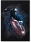 Displate Captain America Metallposter Captain America Poster Marvel Deko Marvel Merch Marvel Plakatte Marvel Bilder Marvel- Captain America Marvel 80Th Anniversary - The Shield Poster 45 cm x 32 cm