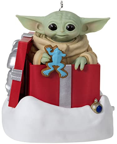Hallmark Keepsake Weihnachtsornament 2022, Star Wars: The Mandalorian Grogu Greetings, Sound und Motion