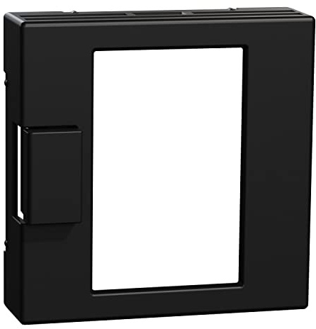 Schneider Electric Merten Zentralplatte für Universal Temperaturregler-Einsatz mit Touch-Display, Thermostatabdeckung, System M, schwarz matt, Artikelnummer MEG5775-0403