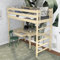 N-wood N01 Hochbett Holz 90x180 cm, Jugendbett, 2 Leitermontageseiten: Links oder rechts, einfache Montage, Stabile Massivholzkonstruktion, inklusive Lattenrost, Kiefer klar