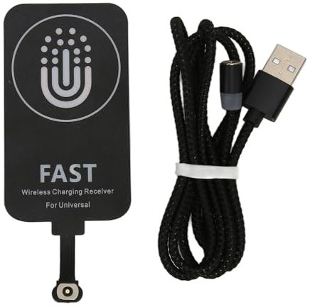 Récepteur de Charge sans Fil Fin, Patch Récepteur sans Fil Ultra Fin de Type C 10W, Patch Arrière Magnétique pour Smartphone USB C