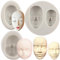 MYPRACS Lot De 3 Moules 3D En Silicone Pour Visage Humain Fondant Décoration De Gâteaux Chocolat Cupcakes Bonbons Argile Polymère Pâte À Gomme