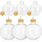 BESTonZON 10 Stück Weihnachts-Schnapskugeln mit Schraubverschlüssen, durchsichtige Weihnachtsbaum-Ornamente, befüllbar, 250 ml, Kunststoff-Weihnachtsschmuck, hängende Kugel für Weihnachtsbaumdekorati