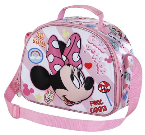 Disney Minni Mouse Power-Porta Merenda 3D, Rosa, 25.5 x 20 cm