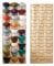 Unjumbly Baseball Hat Rack, Hat Organizer with 27 Pockets, Over the door Hat Rack with 3 Door Hooks, Clear Deep Pockets to Display Baseball Caps Collection, Fit 3/8 and 1 3/4 Door Width, Beige