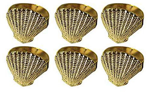 Dariokki Einfache Moderne Servietten Schnalle, Muschel F?Rmiger Servietten Ring, Hotel Tisch Garnitur, Papier Tuch Ring (6 St¨¹Ck)